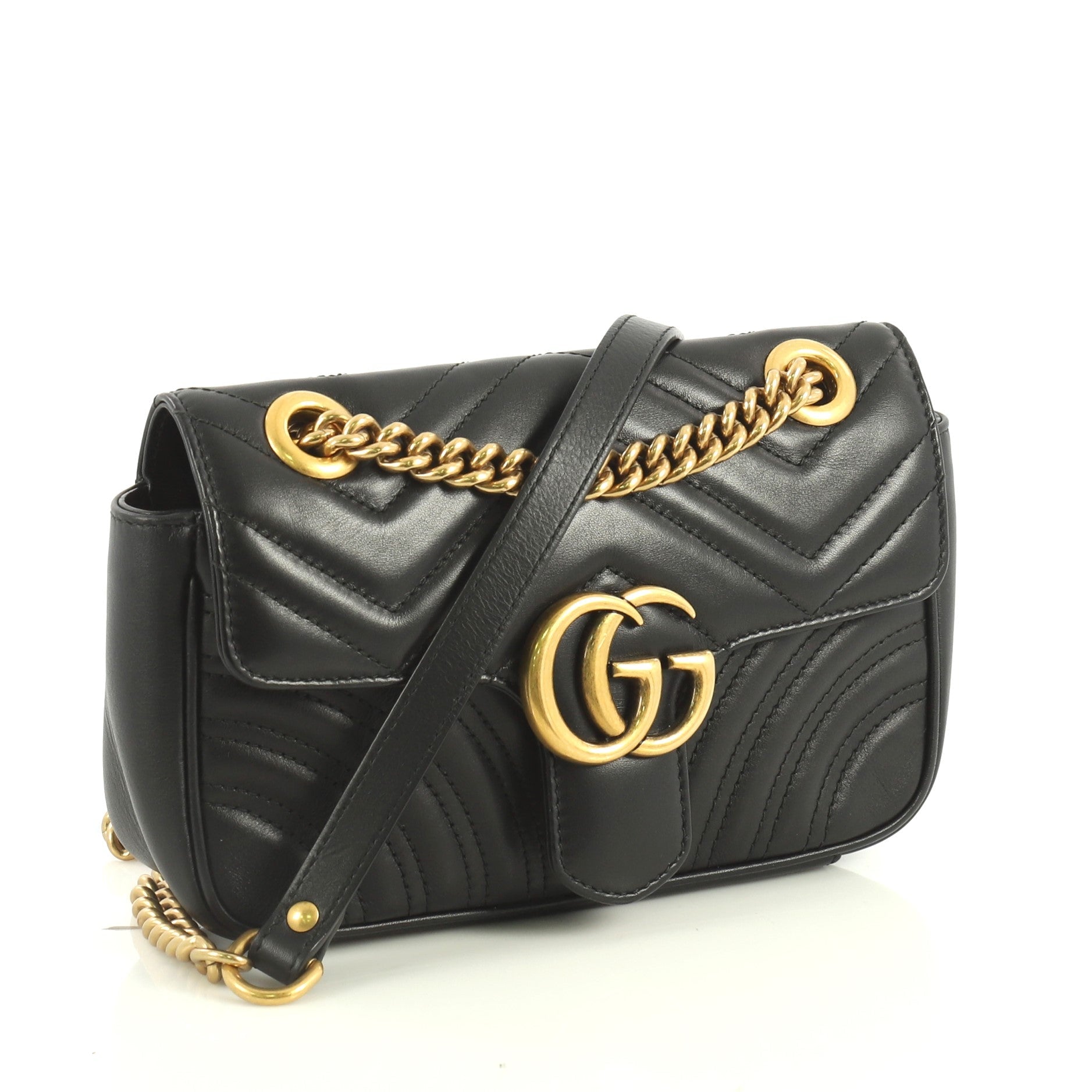 GG Marmont Flap Bag Matelasse Leather Mini