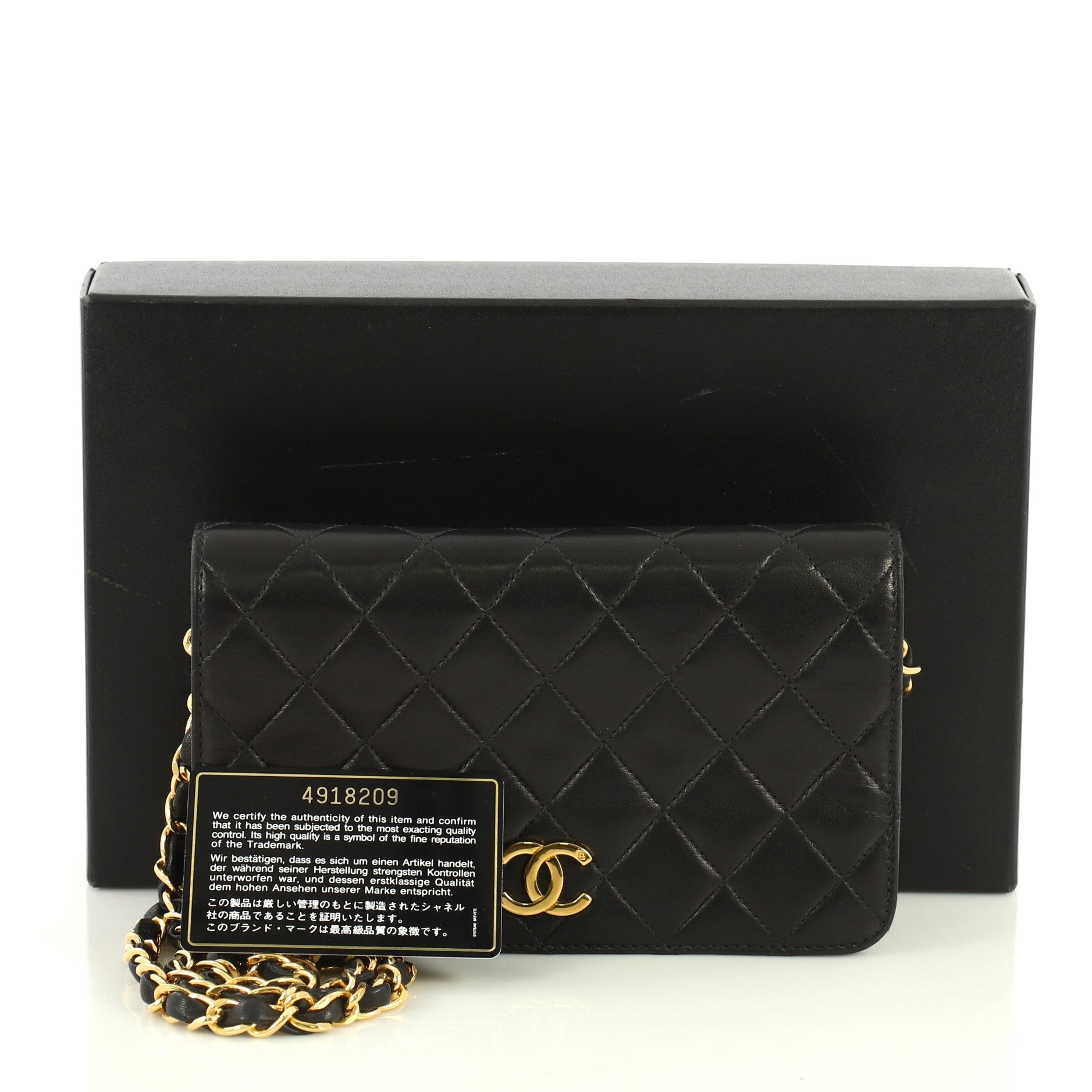 Vintage 3 Way Full Flap Bag Quilted Lambskin Mini