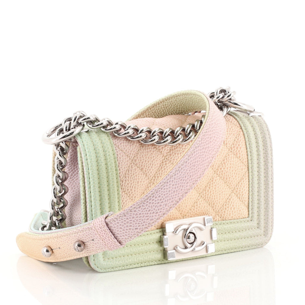 Rainbow Boy Flap Bag Quilted Painted Caviar Mini
