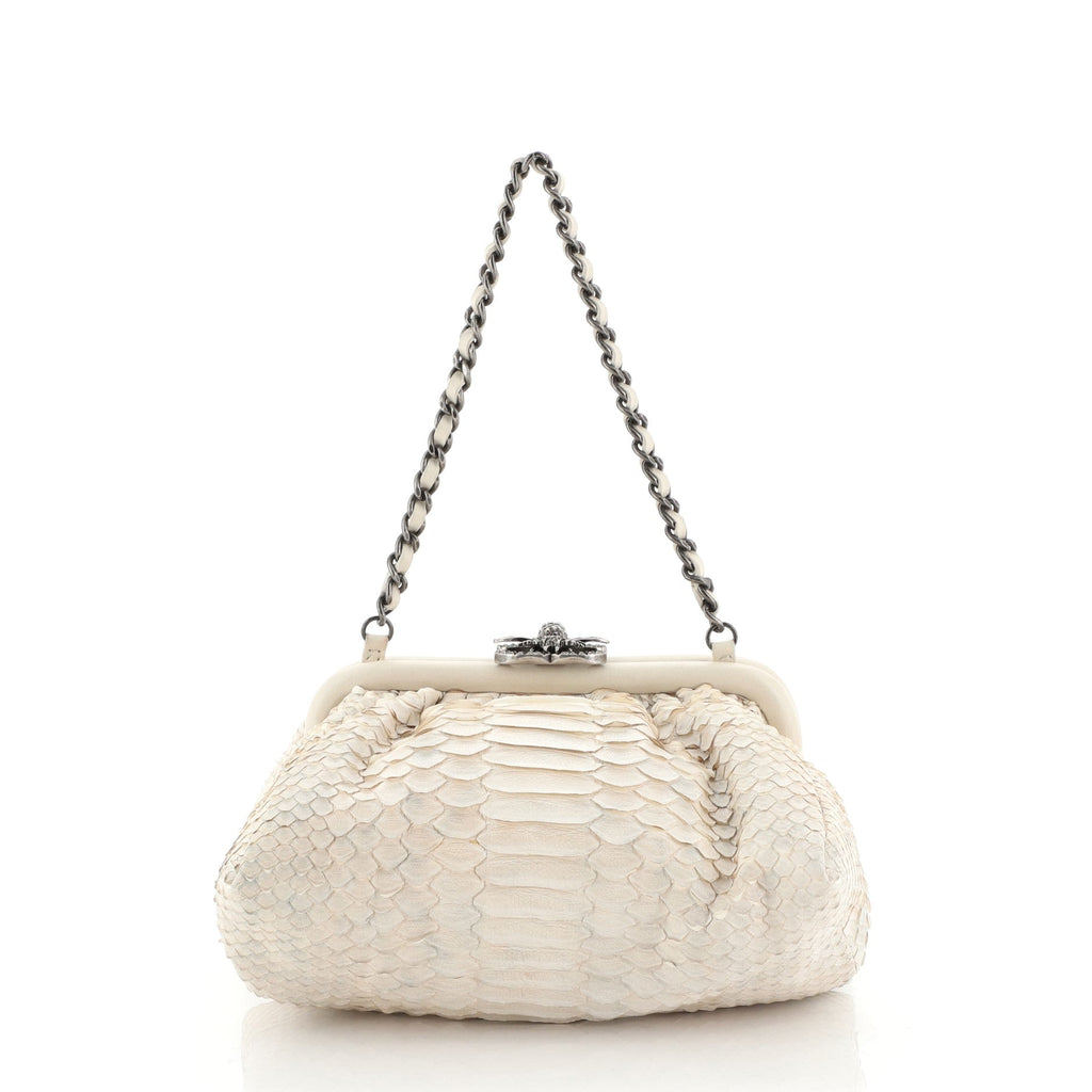Chain Frame Clutch Python Mini