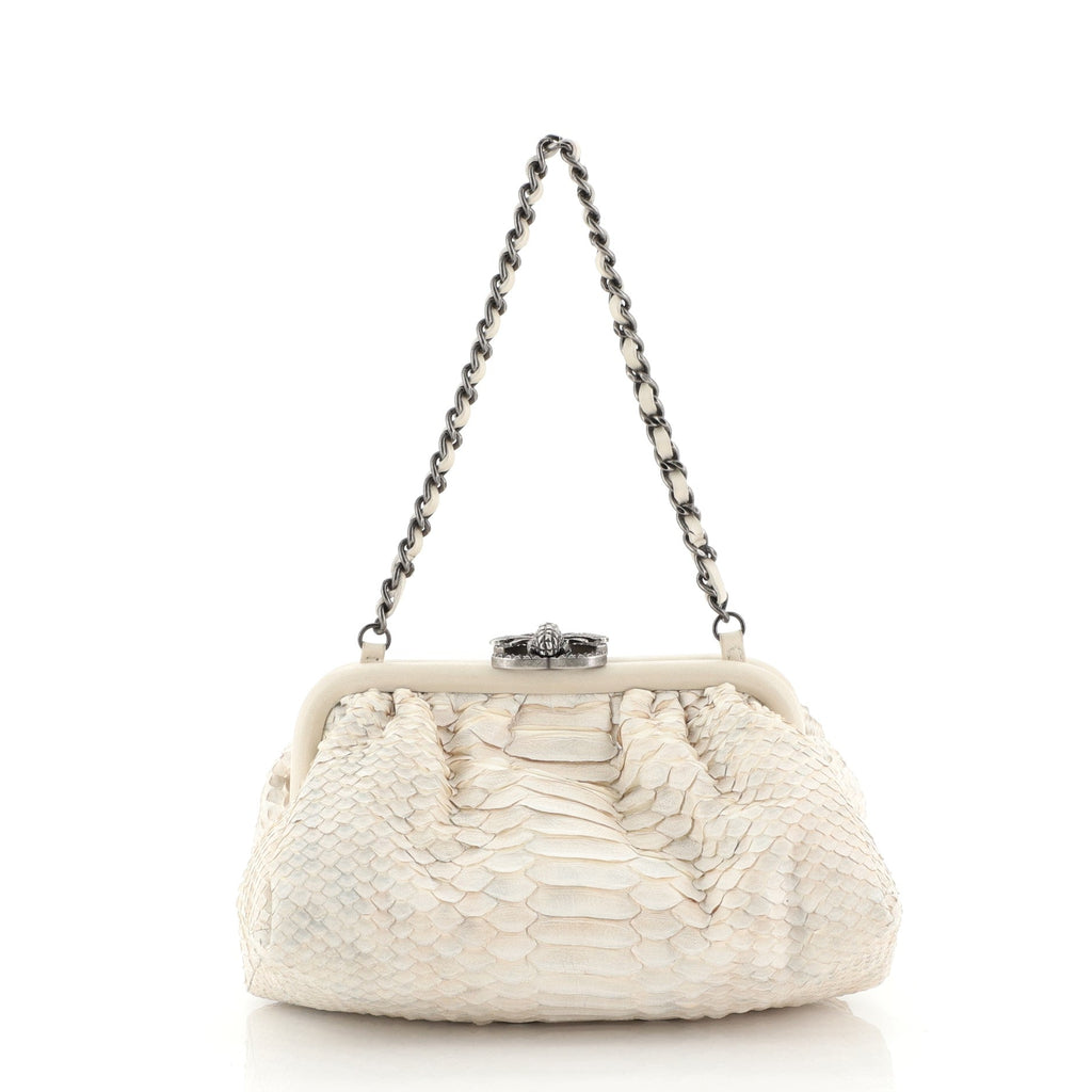 Chain Frame Clutch Python Mini