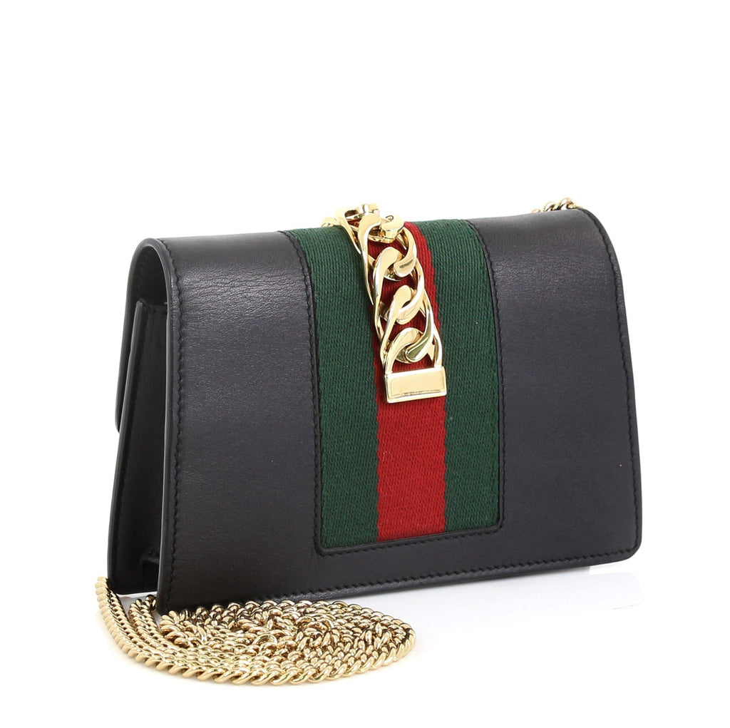 Sylvie Chain Shoulder Bag Leather Super Mini