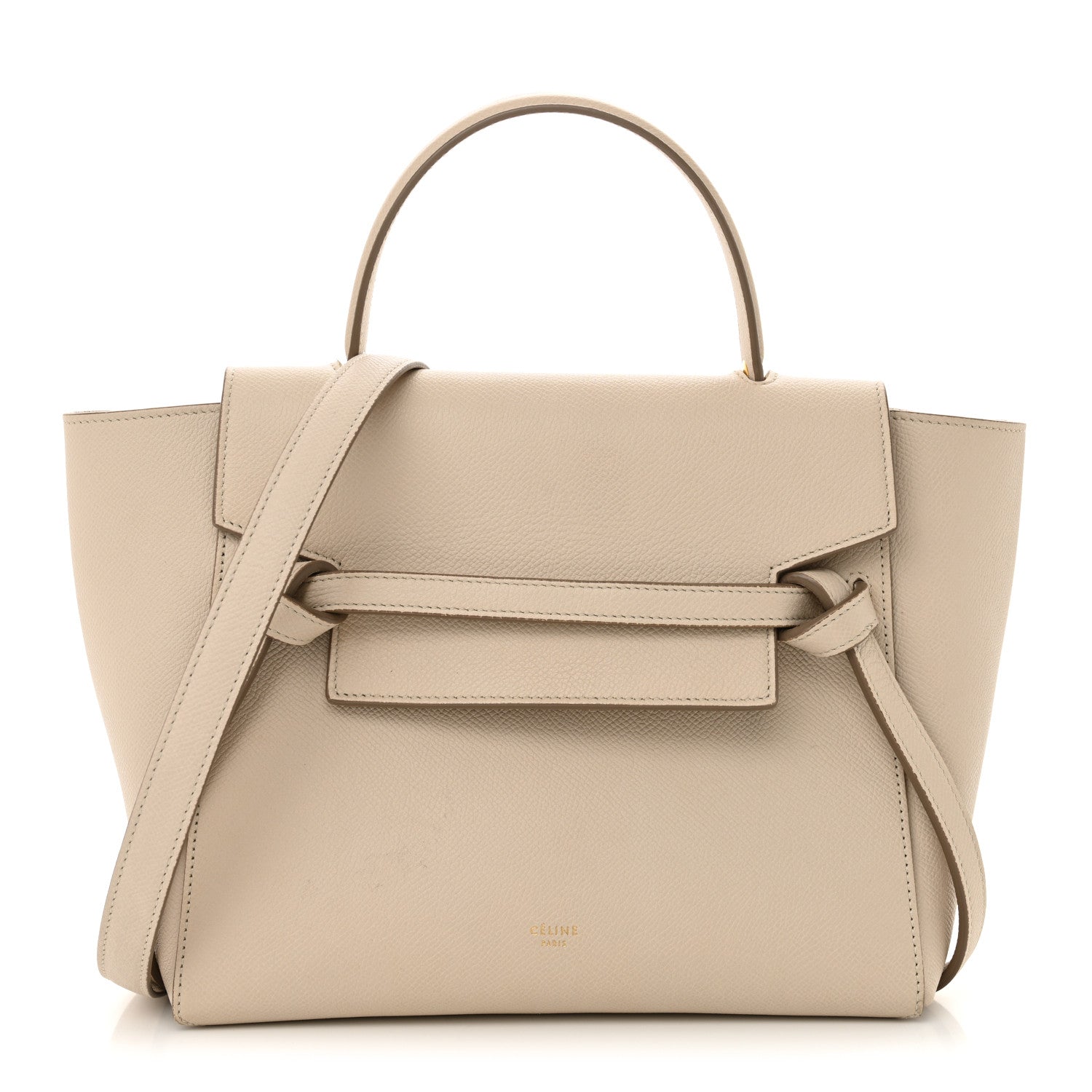 Grained Calfskin Micro Belt Bag Light Taupe