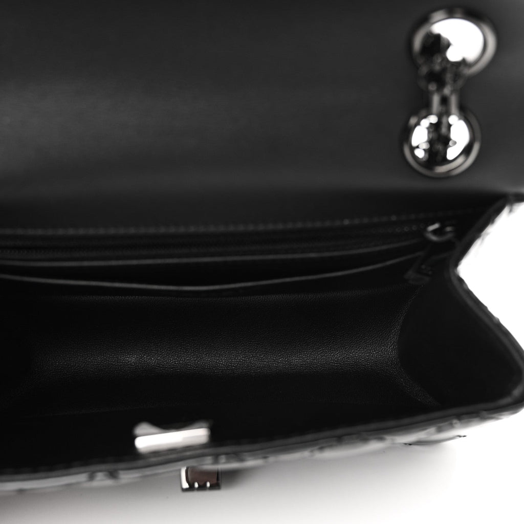 Patent Calfskin Quilted 2.55 Reissue Mini Flap So Black