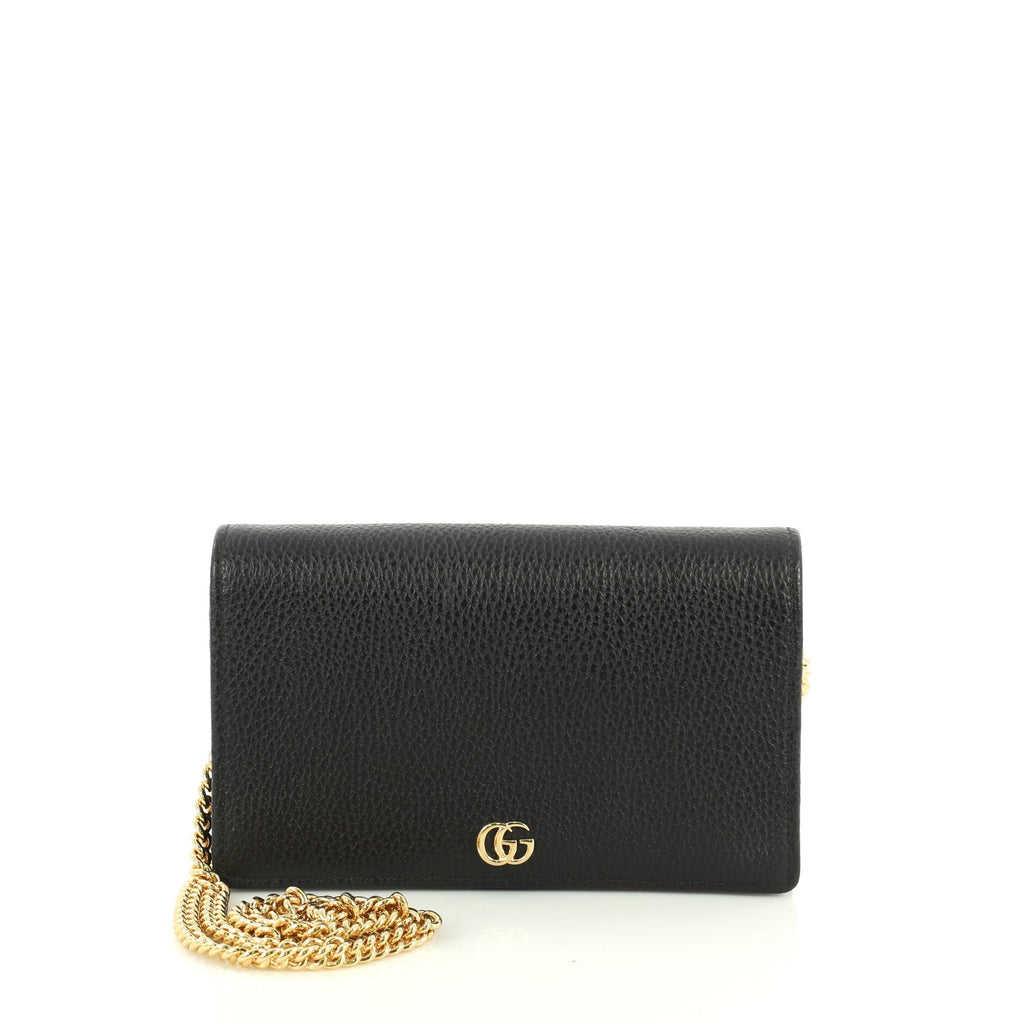 Petite GG Marmont Chain Wallet Leather Mini
