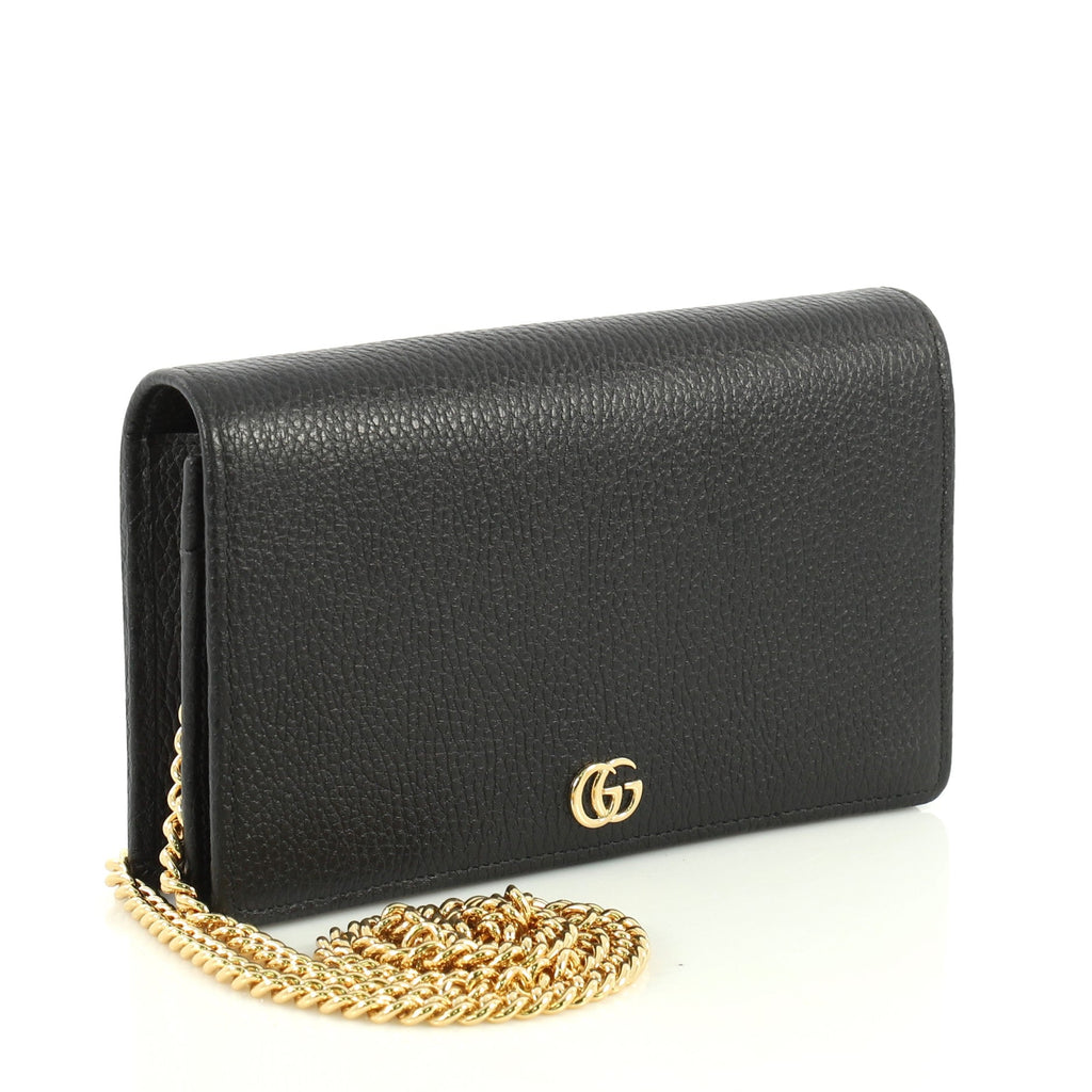 Petite GG Marmont Chain Wallet Leather Mini