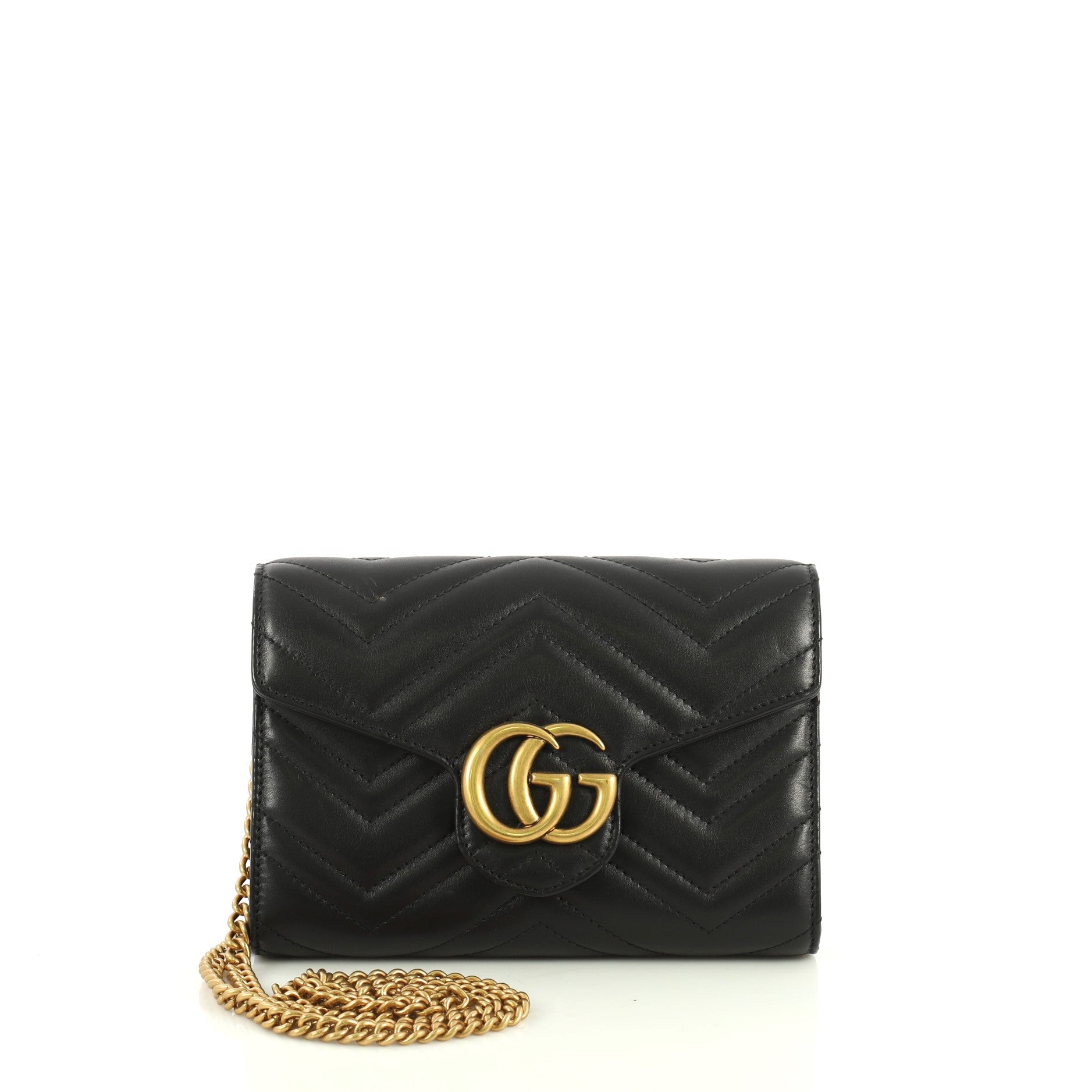 GG Marmont Chain Wallet Matelasse Leather Mini