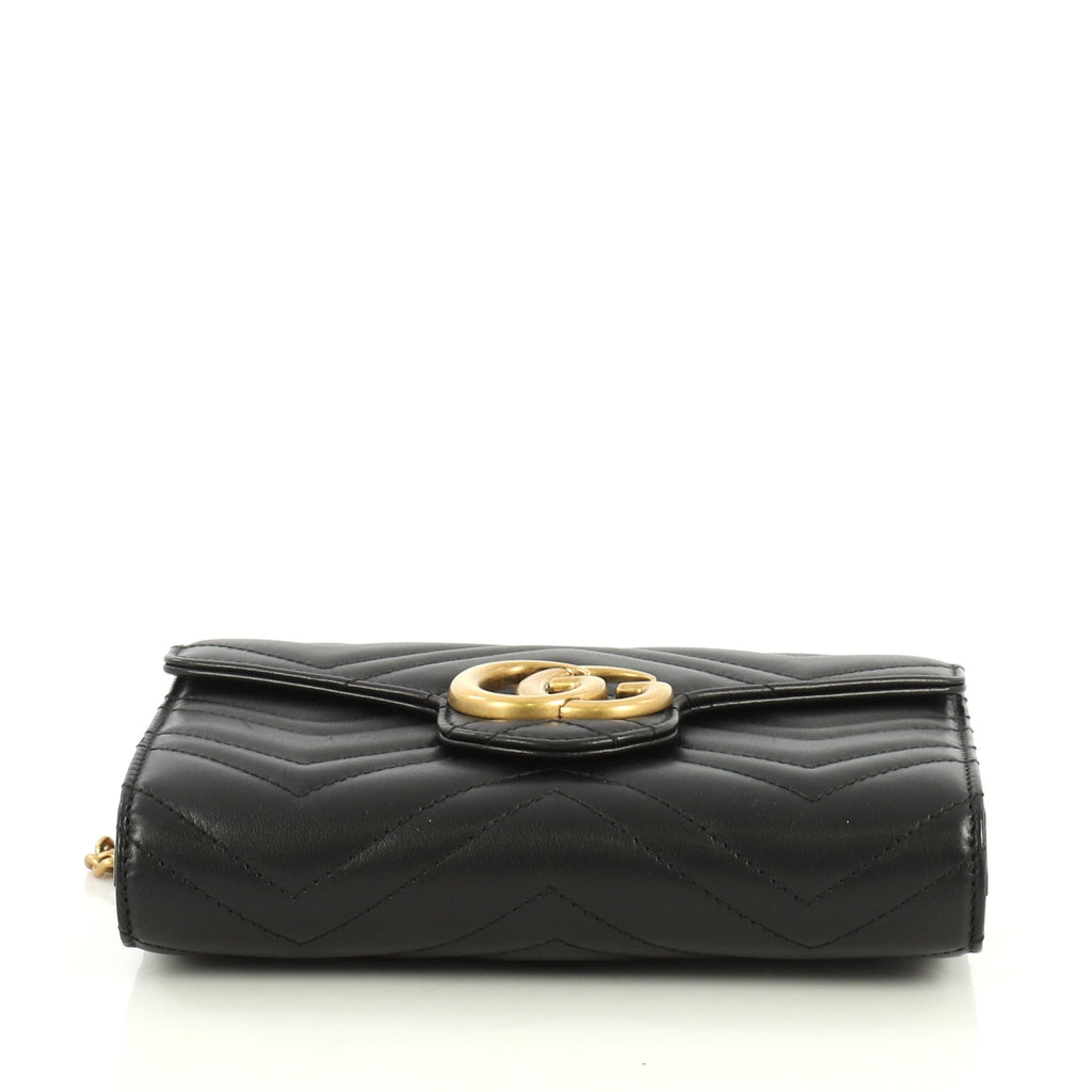 GG Marmont Chain Wallet Matelasse Leather Mini