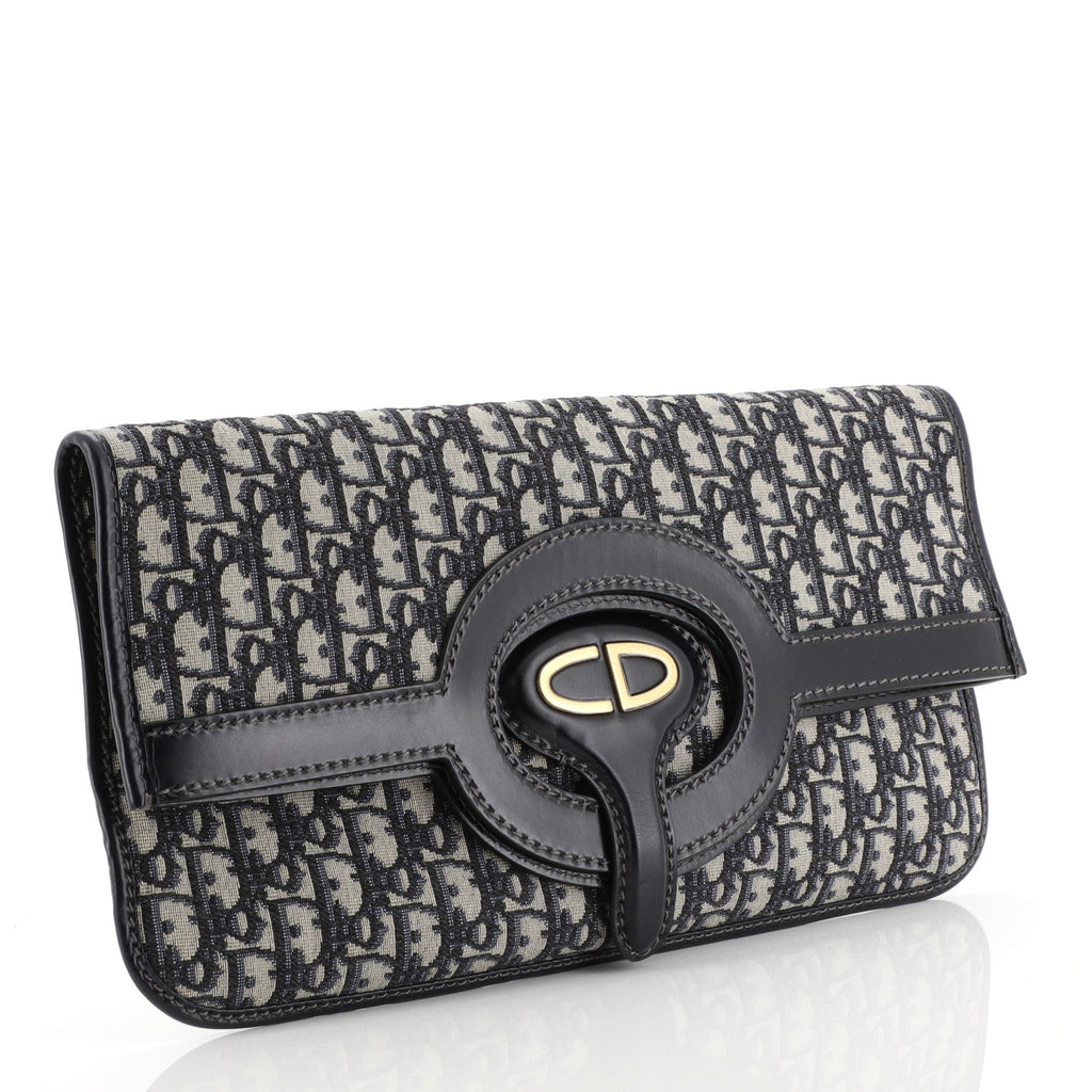 Fold Over Clutch Oblique Canvas