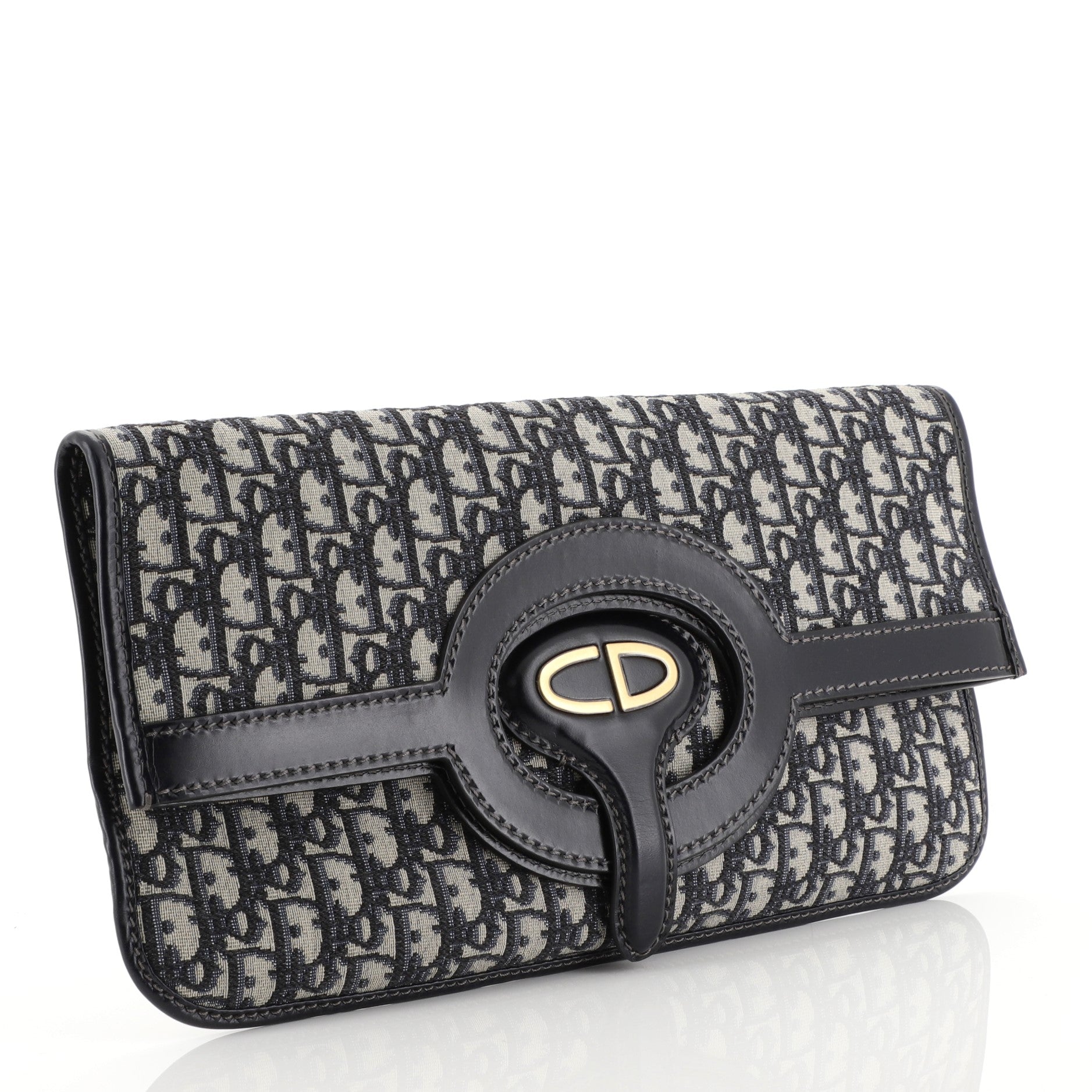 Fold Over Clutch Oblique Canvas