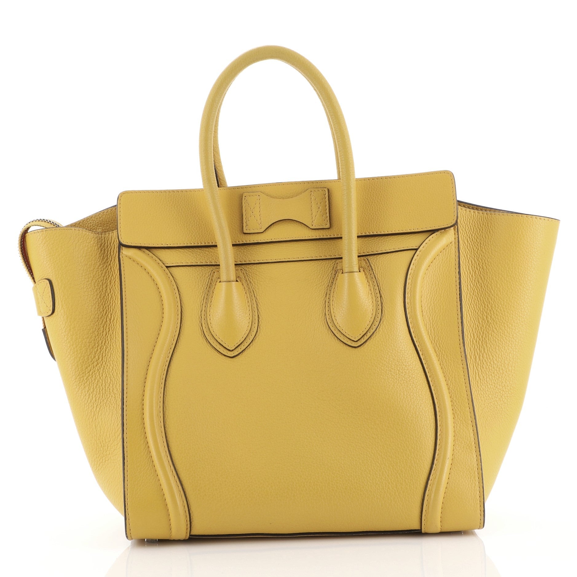 Luggage Handbag Grainy Leather Mini