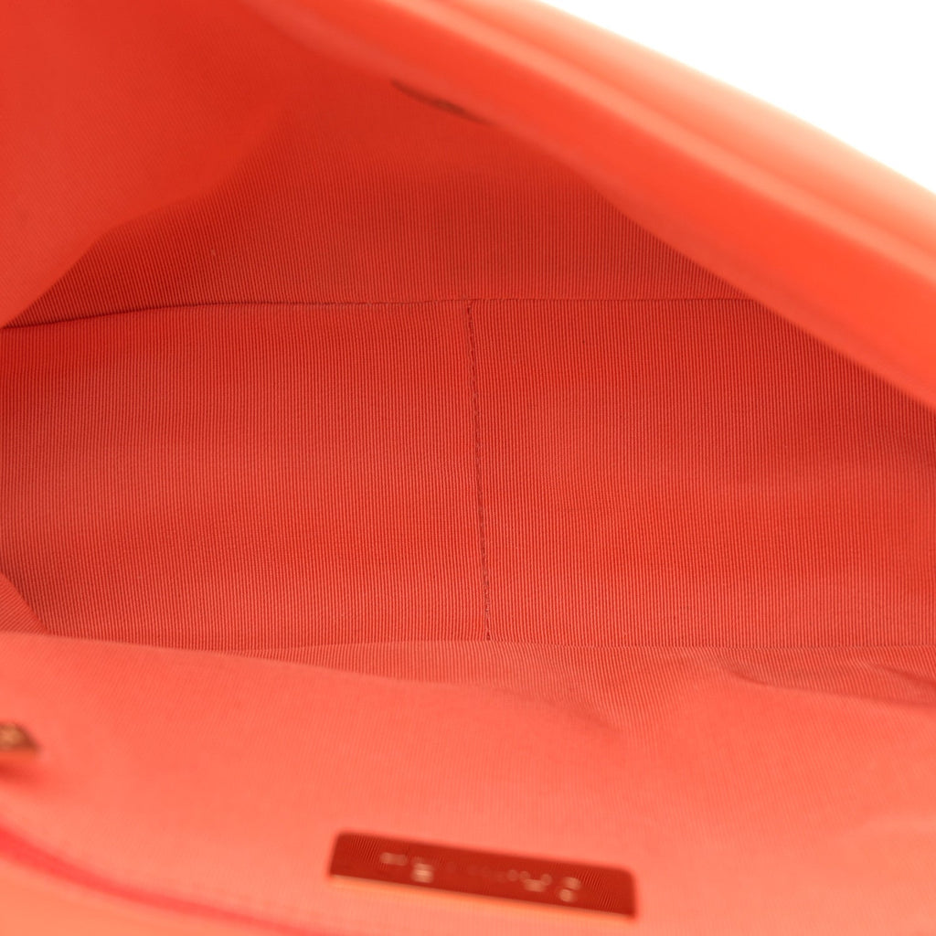Lambskin Quilted Medium Chanel 19 Flap Orange