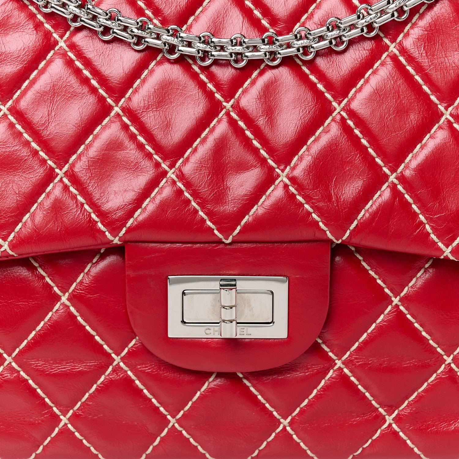 Calfskin Wild Stitch 2.55 Reissue 226 Flap Red