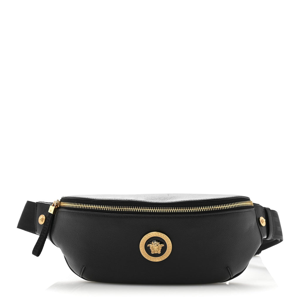 Grained Calfskin Vanitas Medea Belt Bag Black