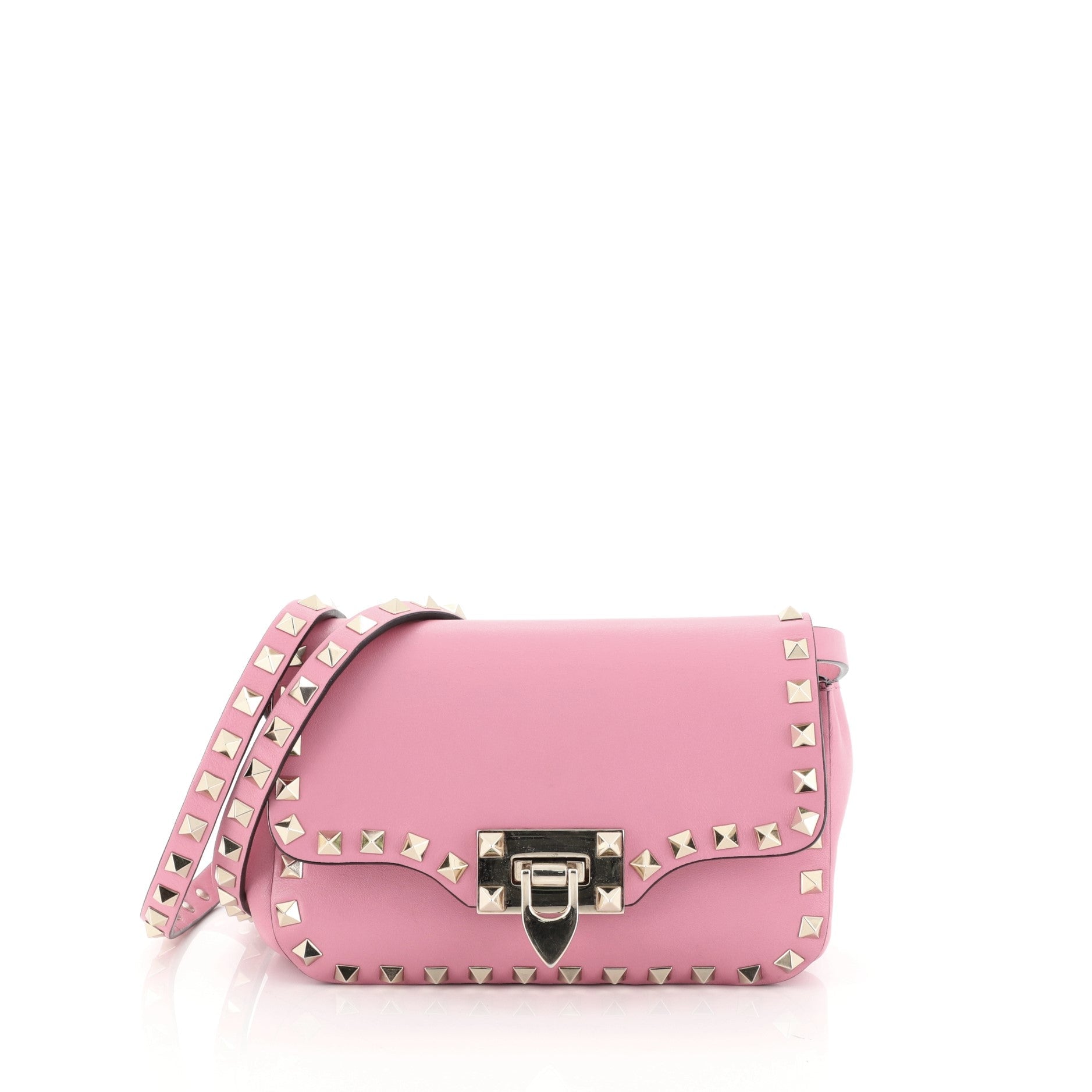 Rockstud Flip Lock Flap Bag Leather Mini