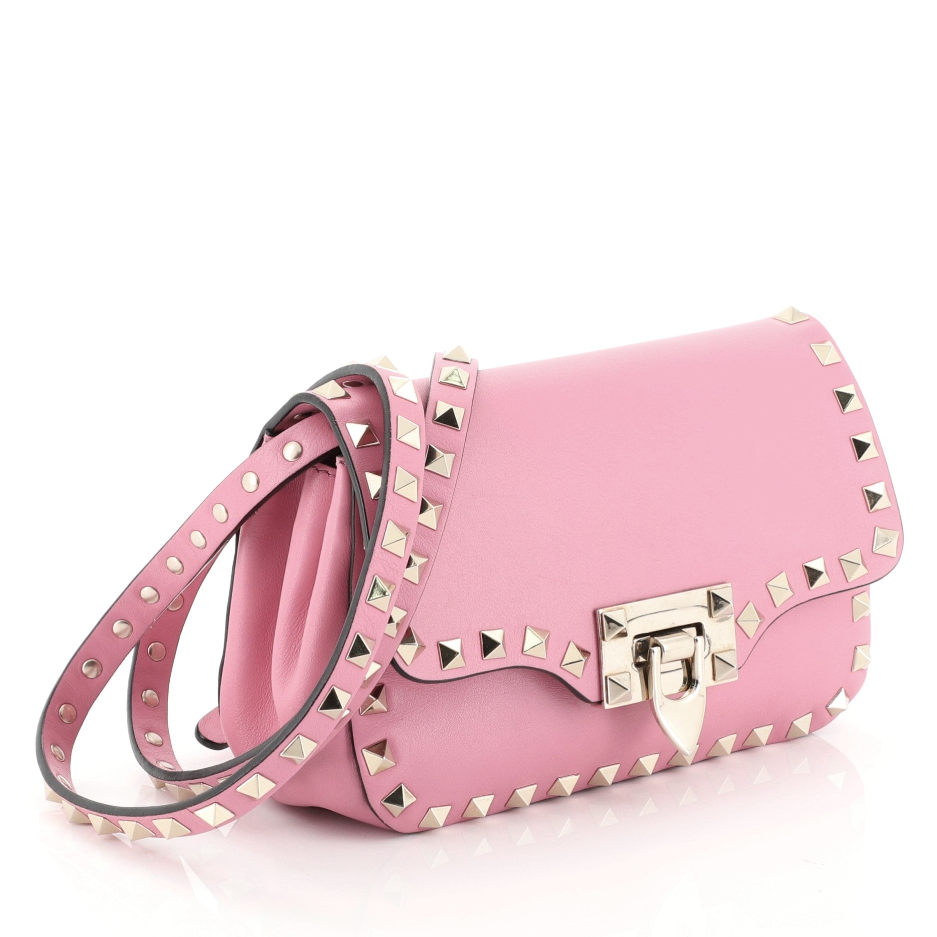 Rockstud Flip Lock Flap Bag Leather Mini