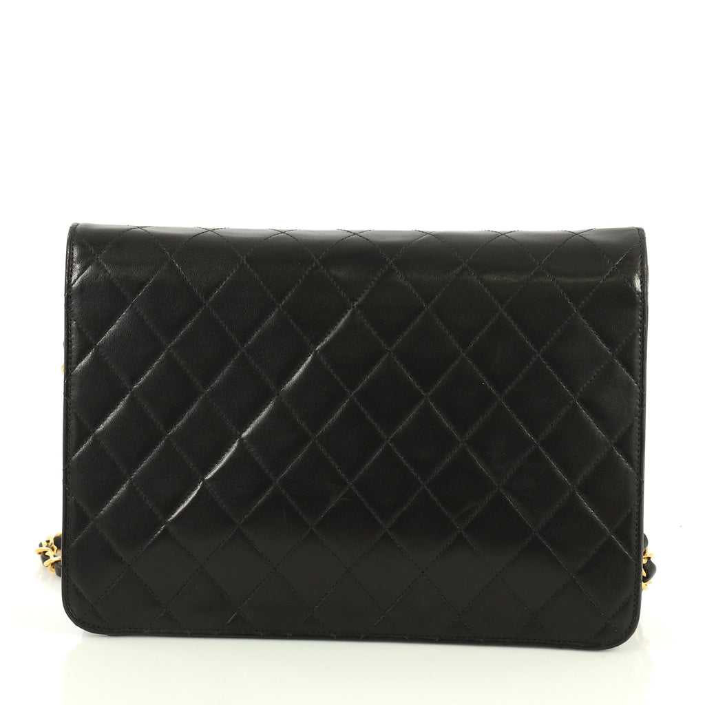 Vintage Clutch with Chain Quilted Leather Medium