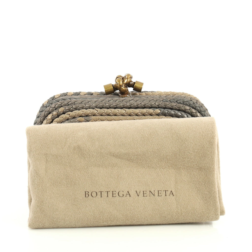 Knot Clutch Braided Leather Small