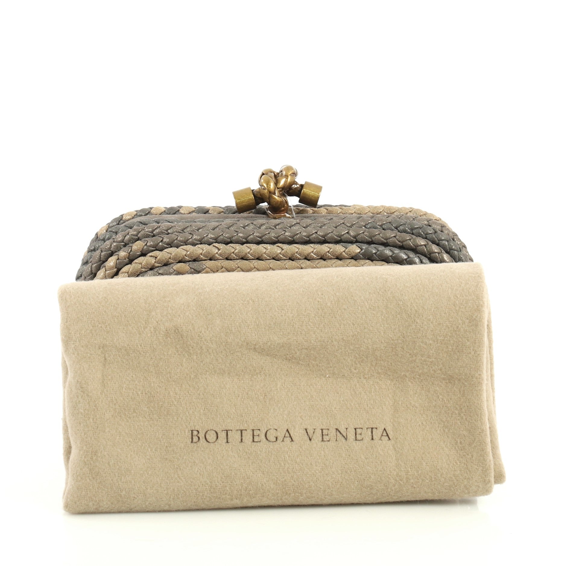 Knot Clutch Braided Leather Small