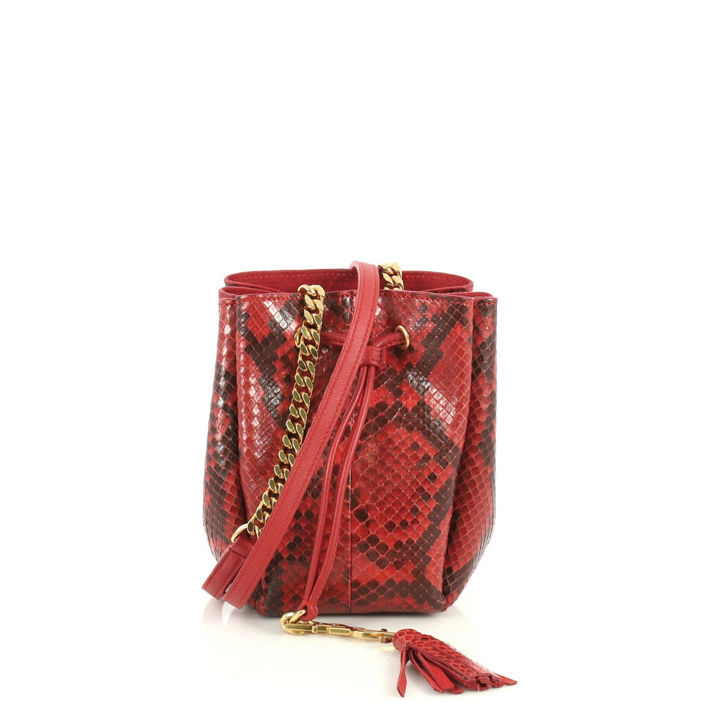 Monogram Bucket Bag Python Mini