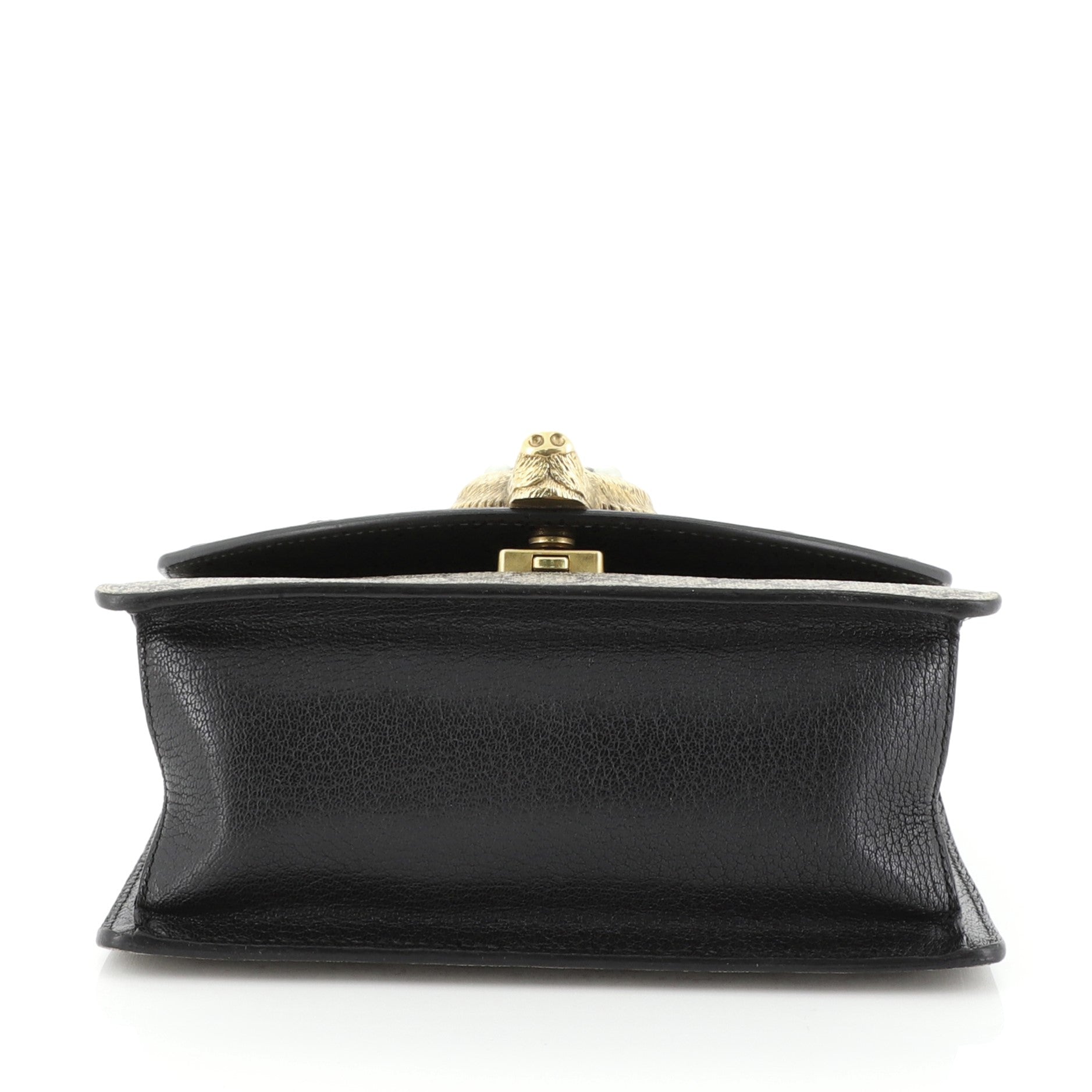 Broche Bamboo Top Handle Bag GG Coated Canvas and Leather Mini