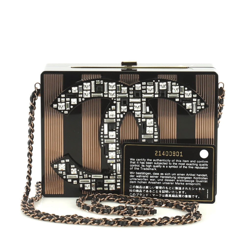 CC Minaudiere Clutch Strass Embellished Plexiglass