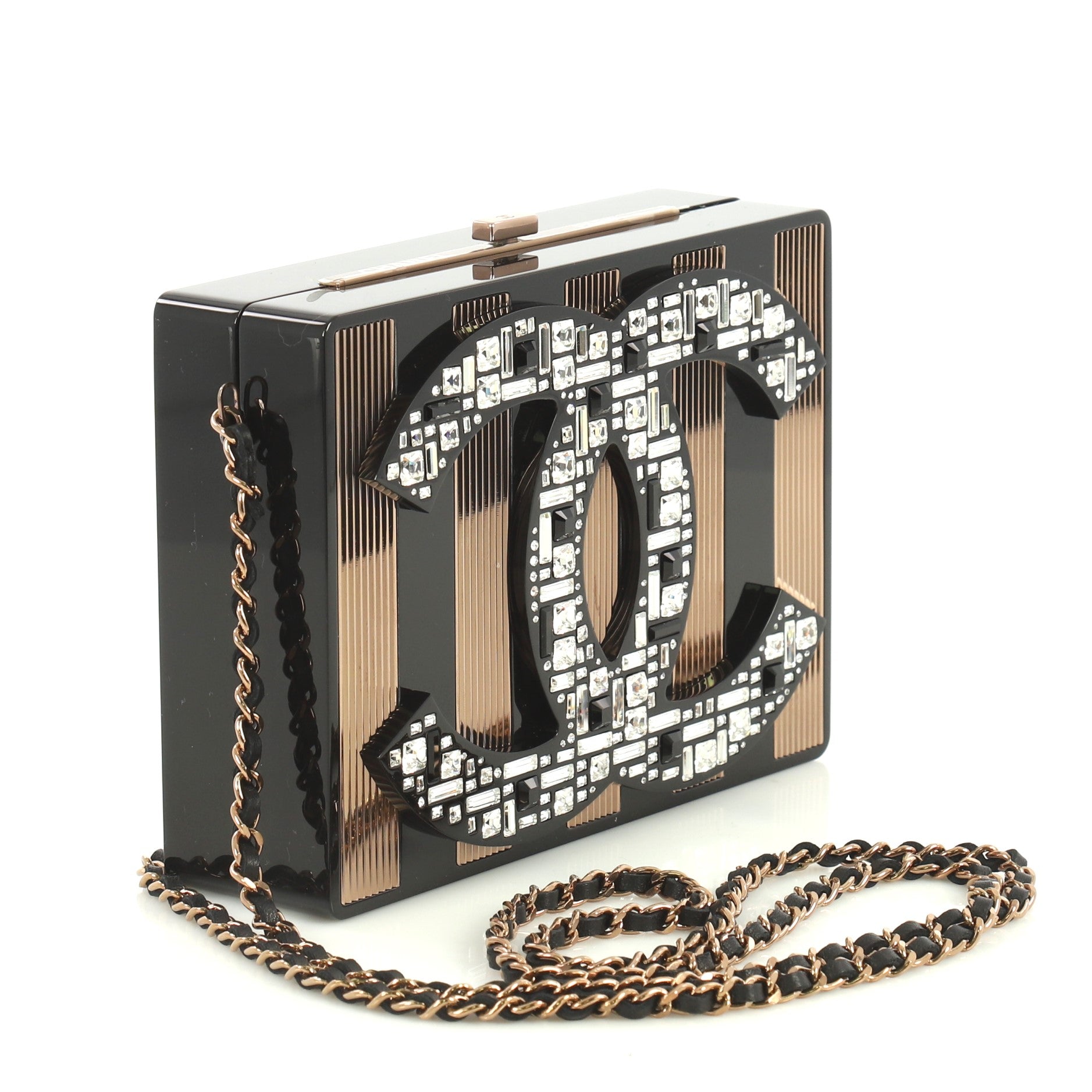CC Minaudiere Clutch Strass Embellished Plexiglass