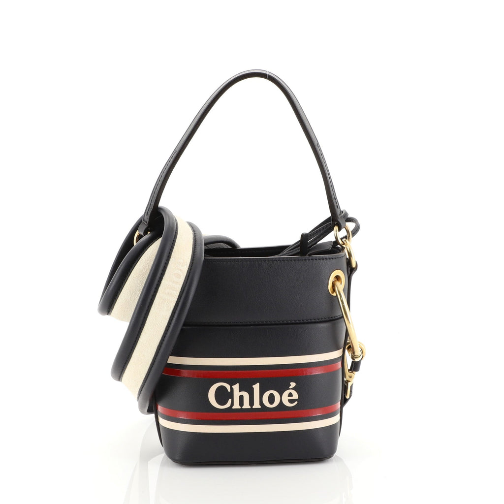 Roy Logo Bucket Bag Printed Leather Mini