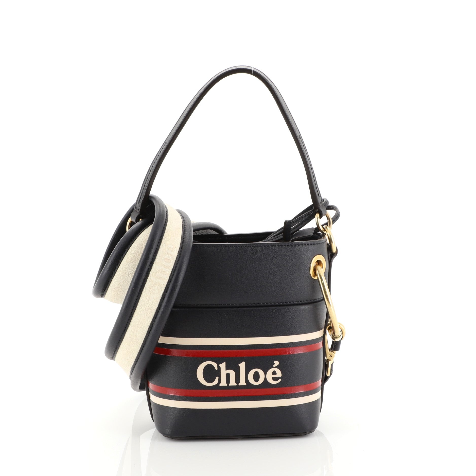 Roy Logo Bucket Bag Printed Leather Mini