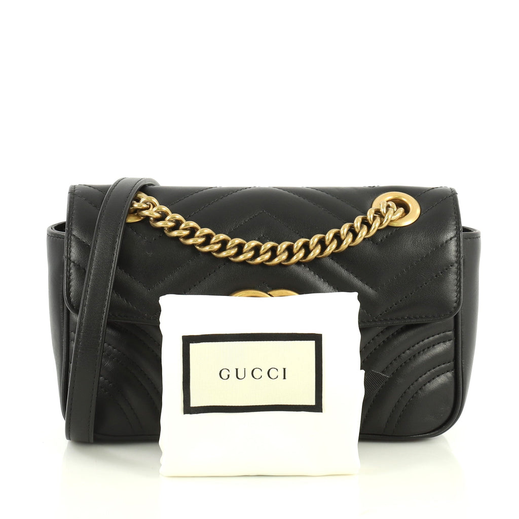 GG Marmont Flap Bag Matelasse Leather Mini