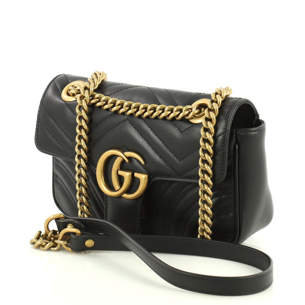 GG Marmont Flap Bag Matelasse Leather Mini
