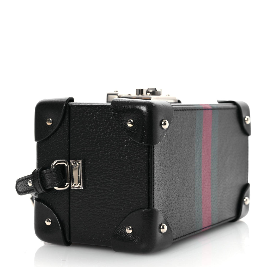 Grained Calfskin Web Savoy Jewelry Case Black