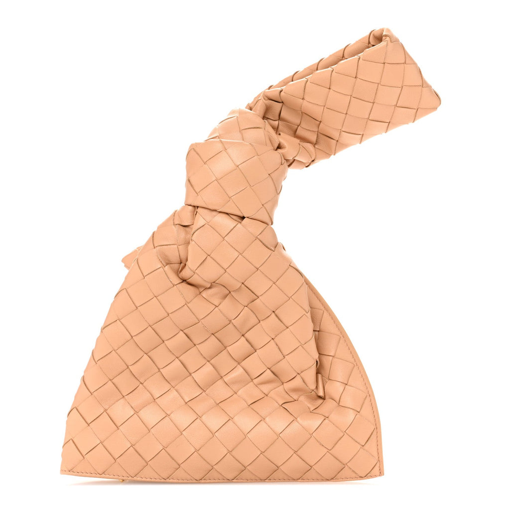 Nappa Intrecciato Mini BV Twist Almond