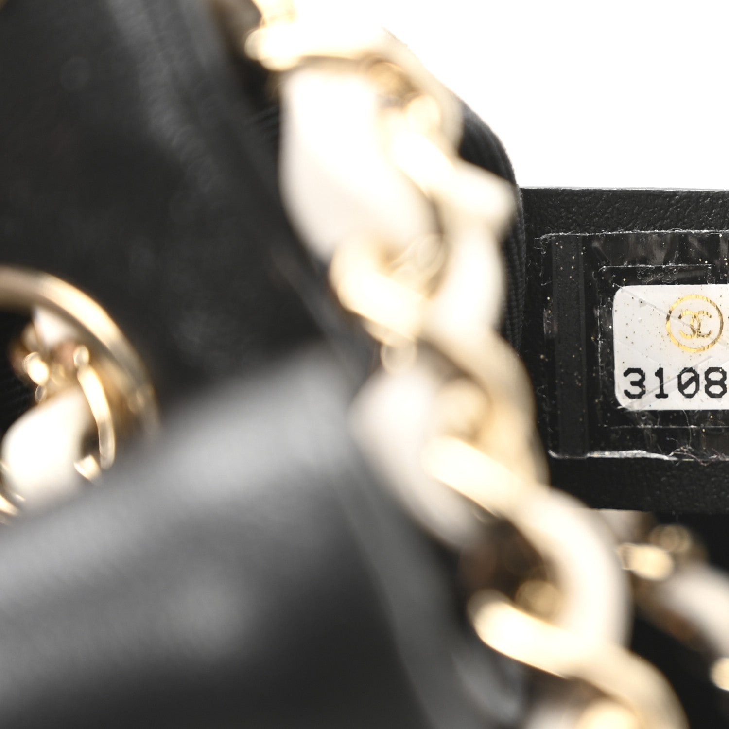 Lambskin Entwined Chain Bucket Bag Black