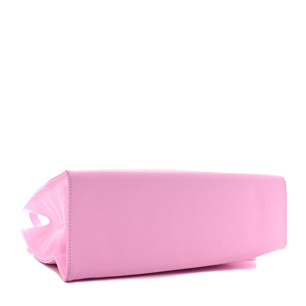 Vegan Leather Medium Shopping Bag Bubblegum