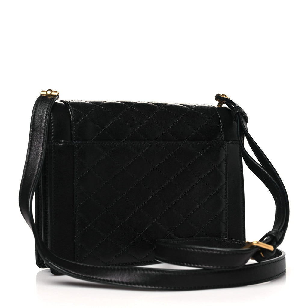 Lambskin Quilted Mini Gaby Satchel Black