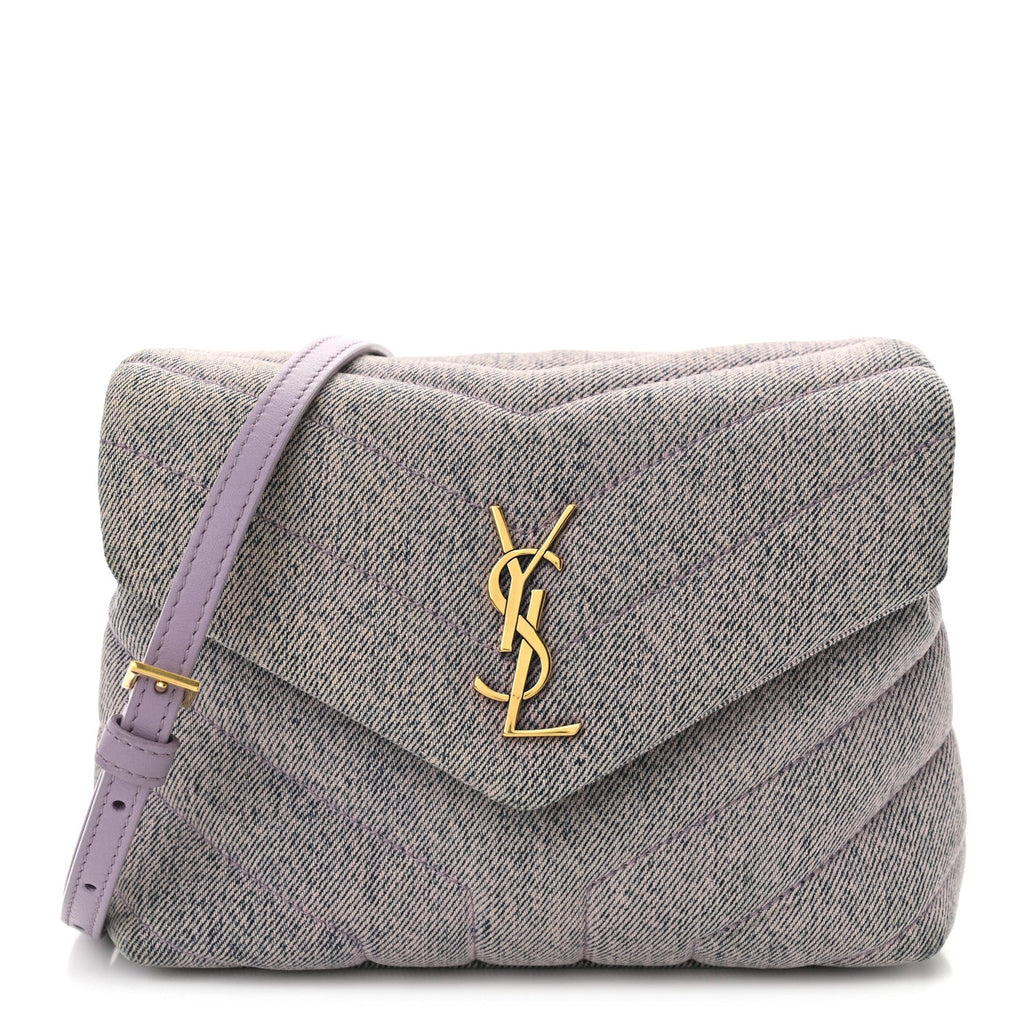 Denim Y Quilted Monogram Toy Loulou Crossbody Bag Bleached Lilac