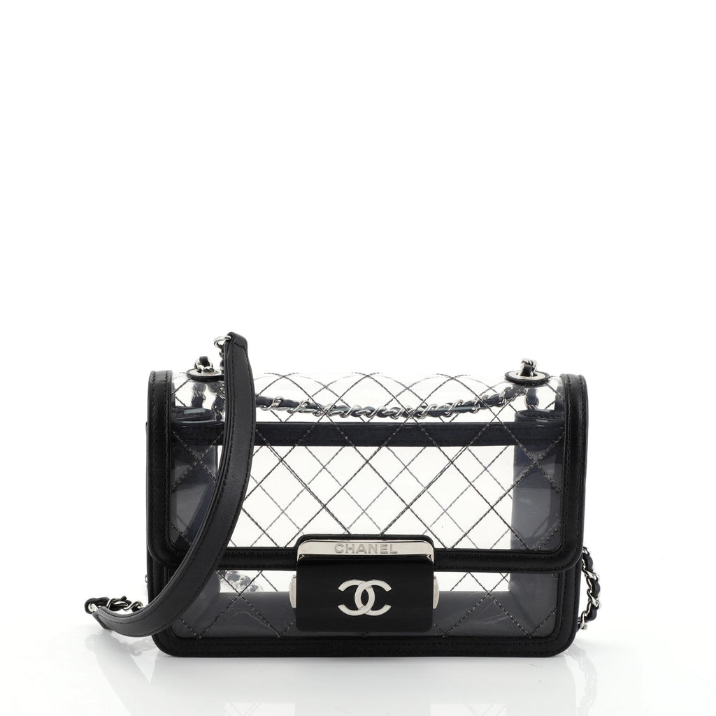 Beauty Lock Flap Bag Quilted PVC With Lambskin Mini
