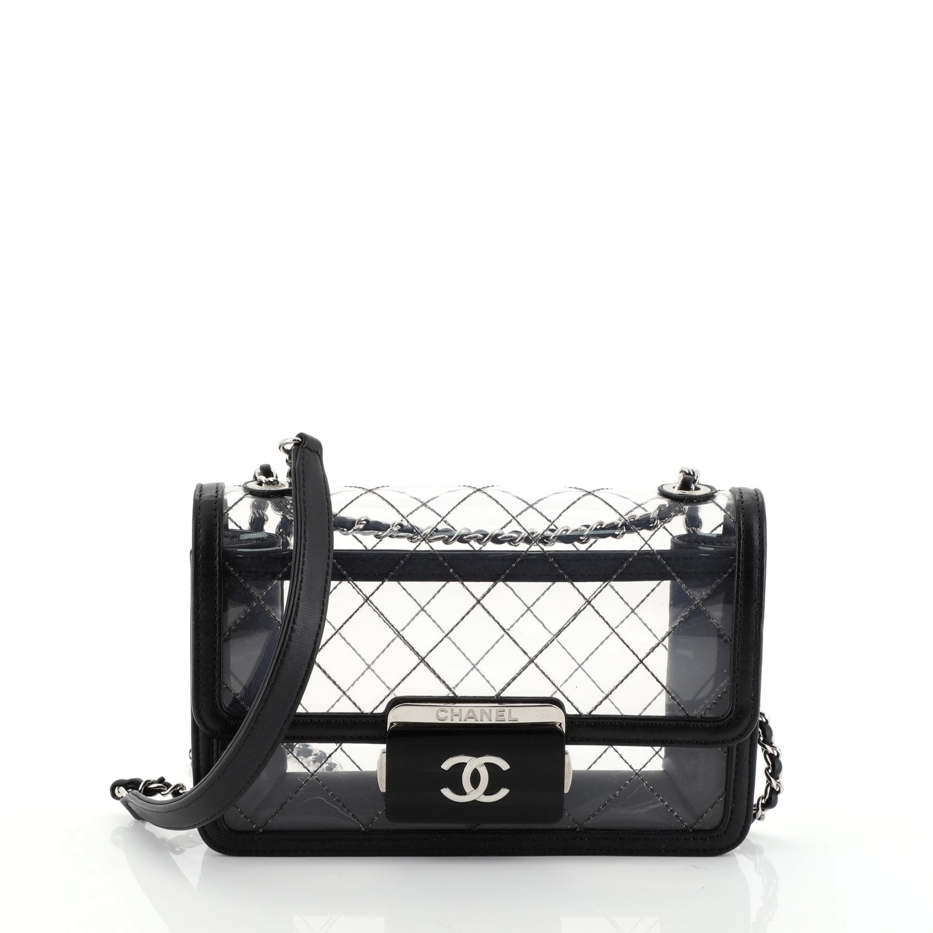 Beauty Lock Flap Bag Quilted PVC With Lambskin Mini