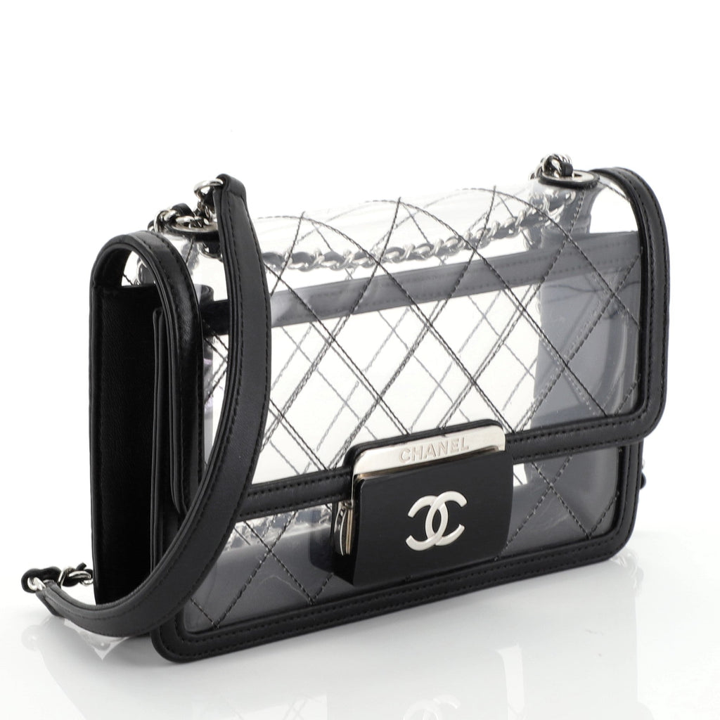 Beauty Lock Flap Bag Quilted PVC With Lambskin Mini