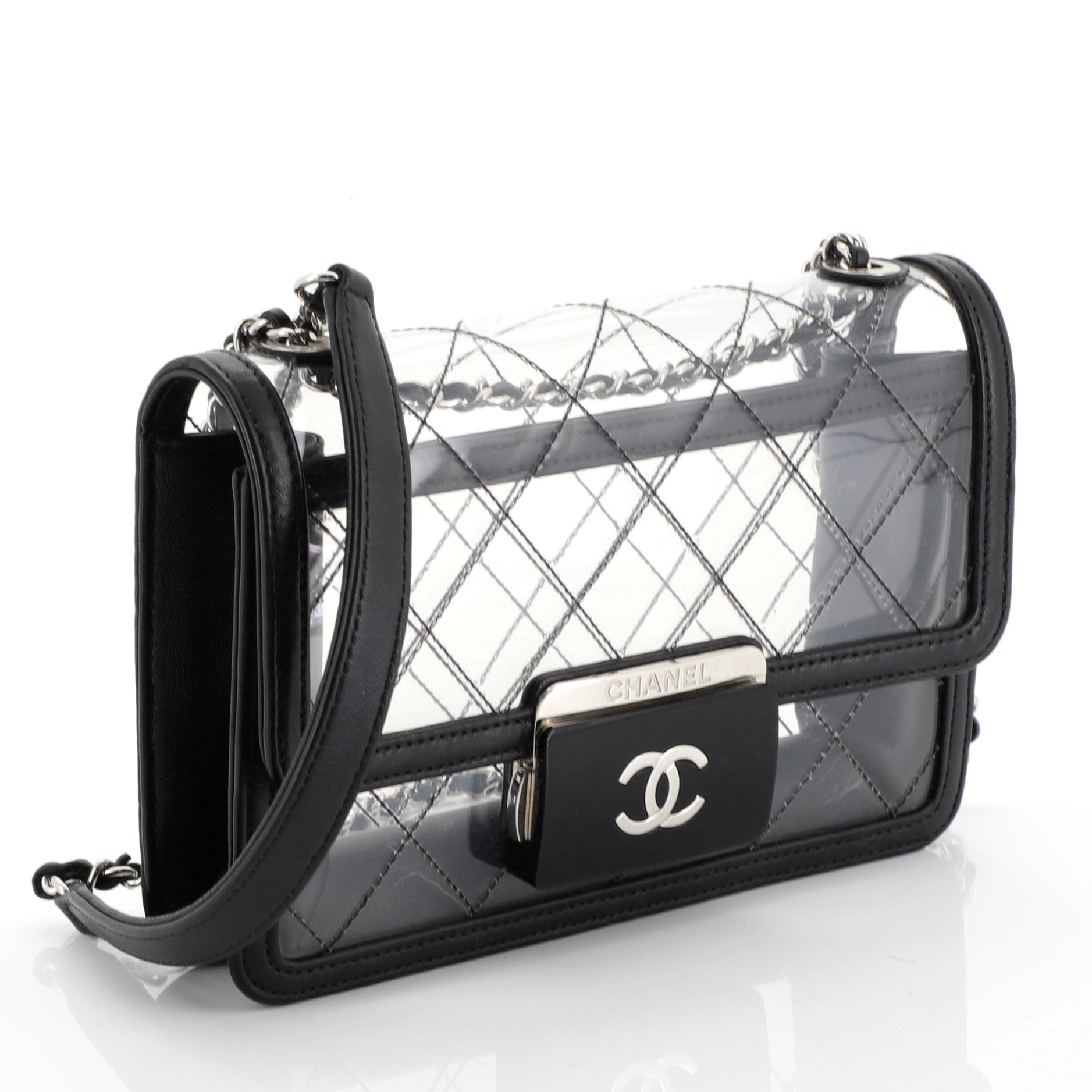 Beauty Lock Flap Bag Quilted PVC With Lambskin Mini