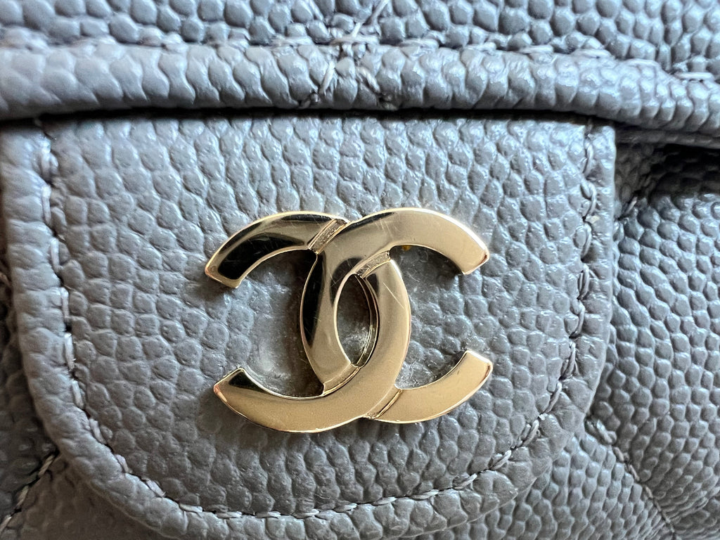 Chanel Grey Caviar  Holder with Pale Gold Hardware (RRP £520)
