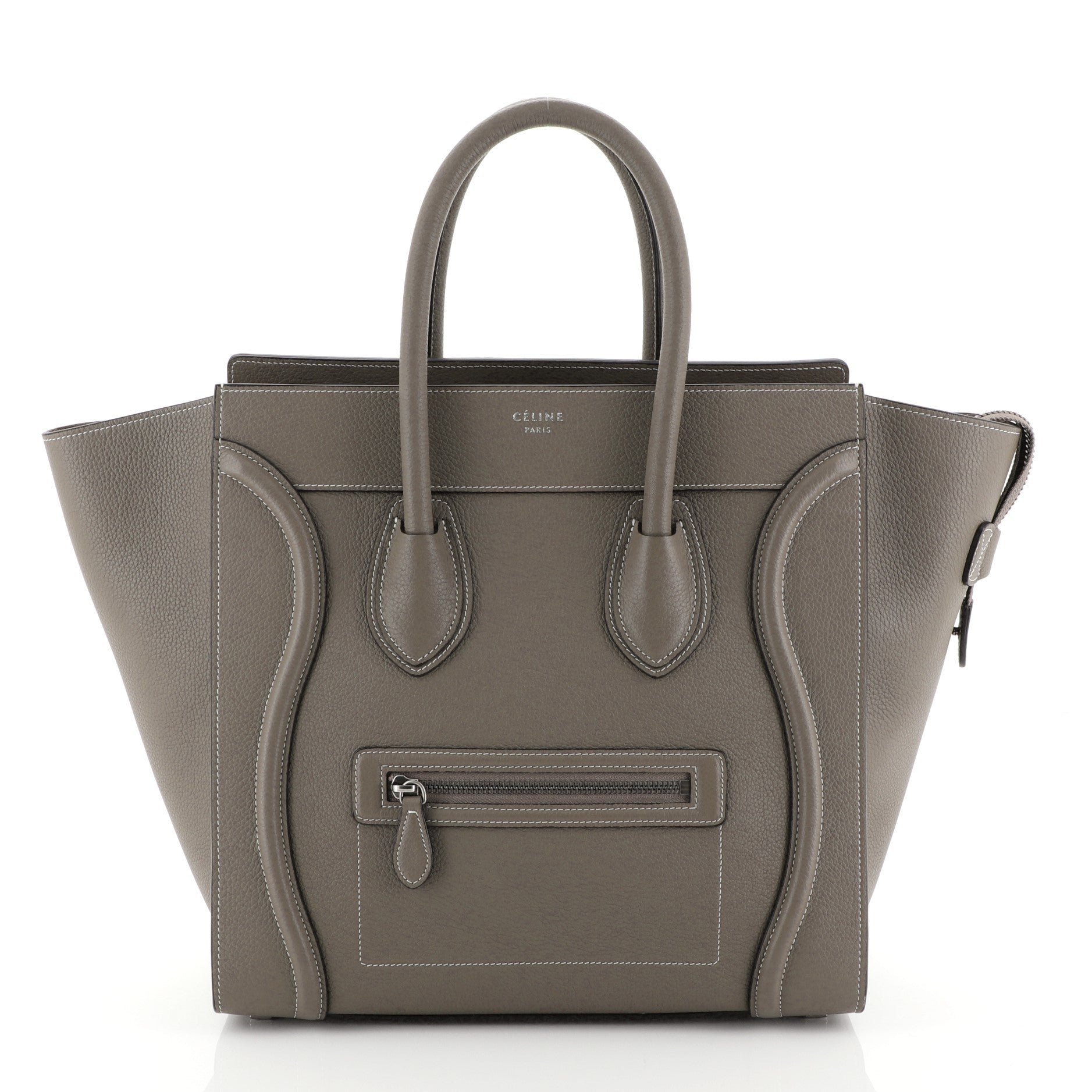 Luggage Handbag Grainy Leather Mini