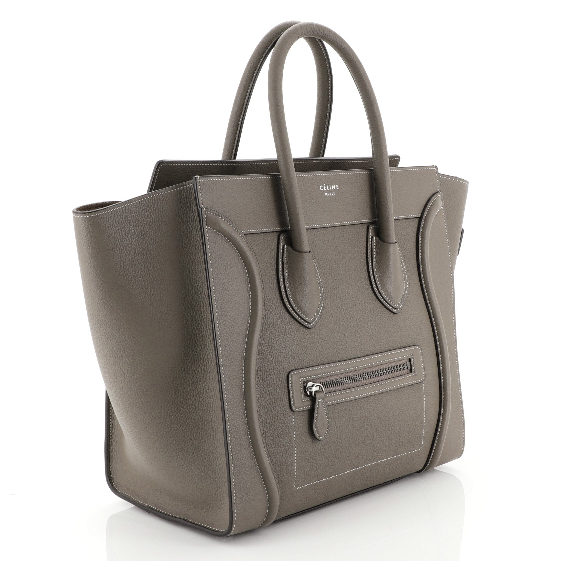 Luggage Handbag Grainy Leather Mini