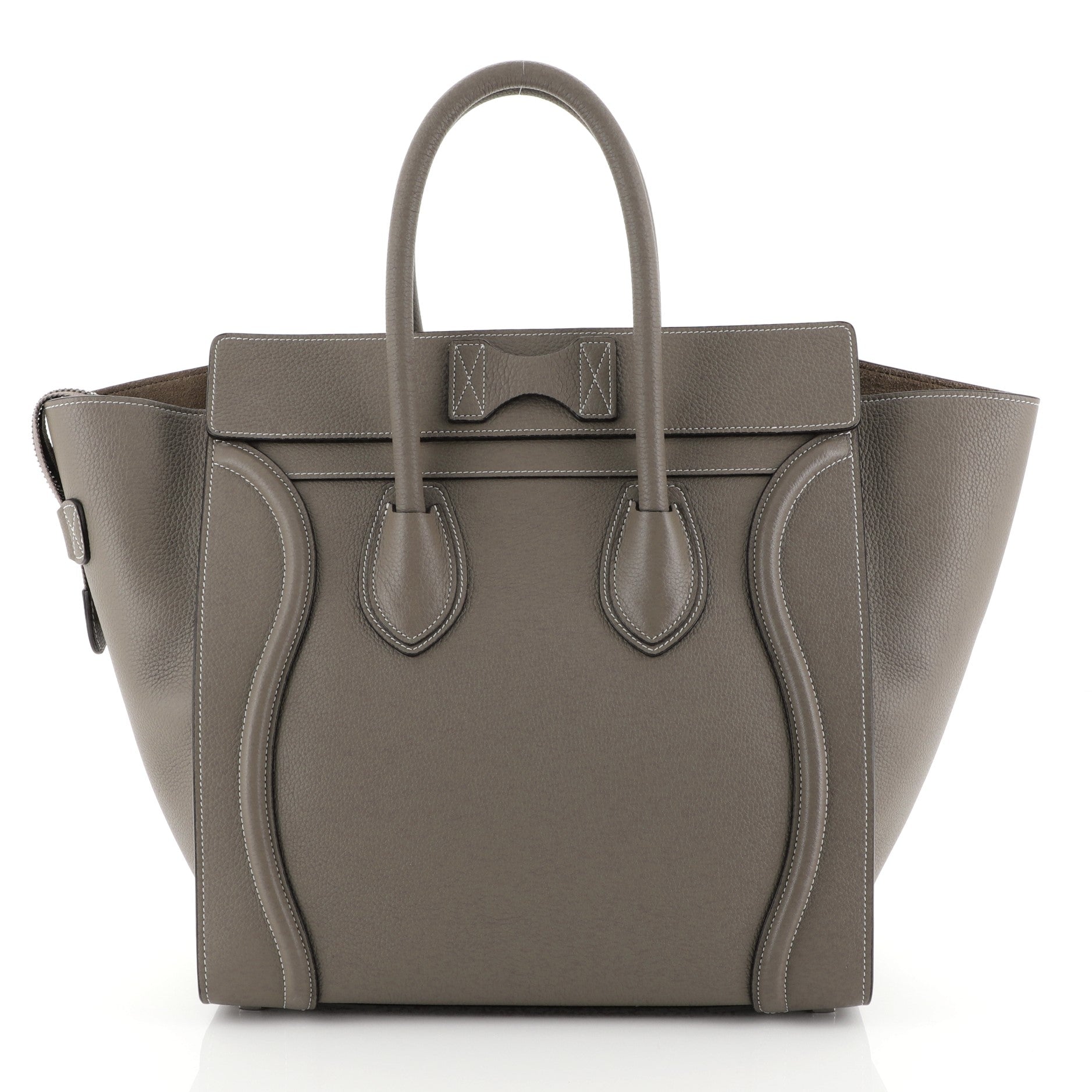 Luggage Handbag Grainy Leather Mini