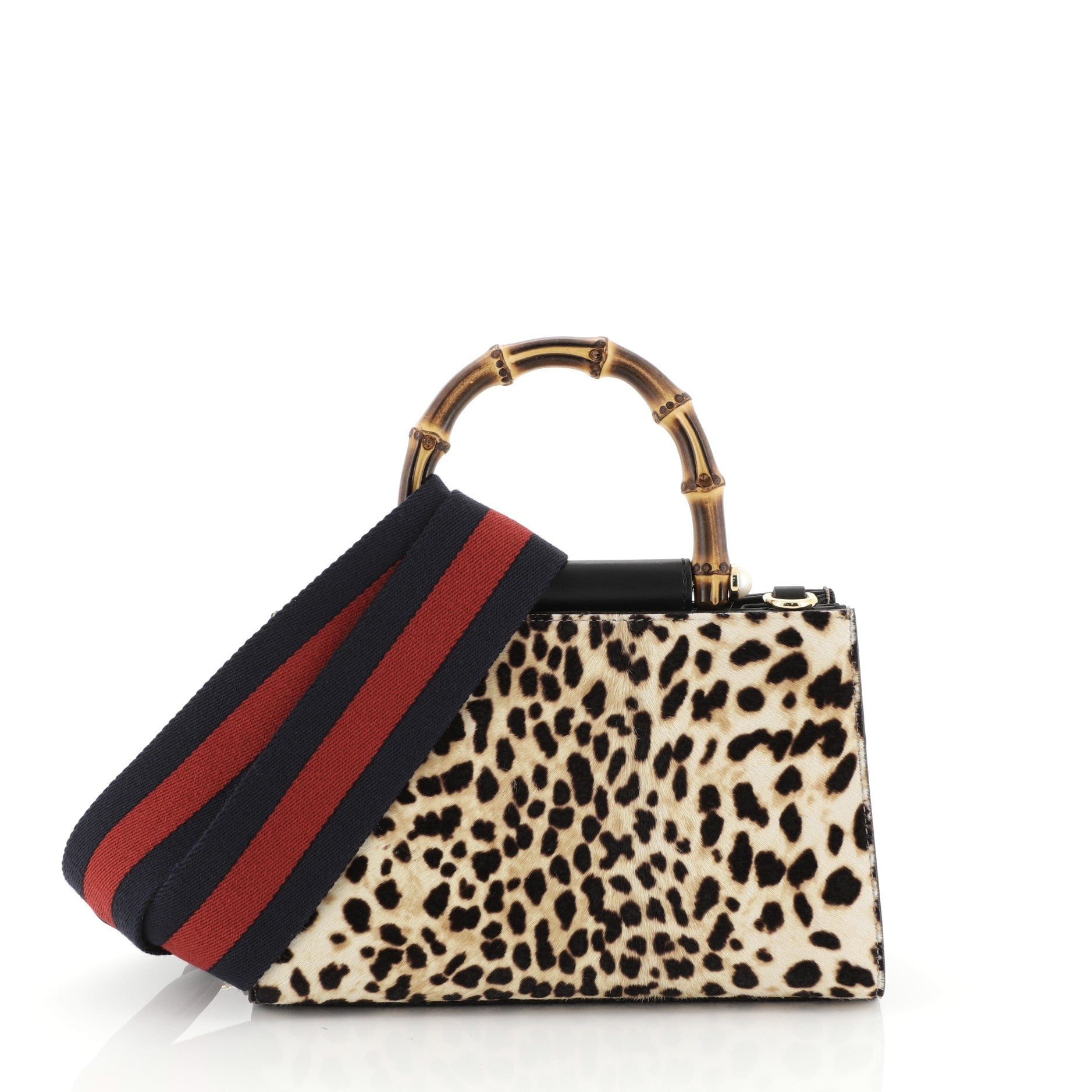 Nymphaea Top Handle Bag Printed Calf Hair Mini
