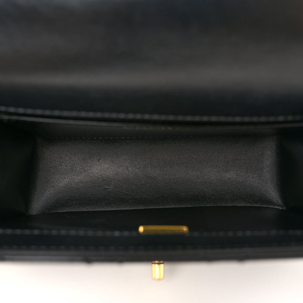 Calfskin Quilted Mini Perfect Fit Flap Black