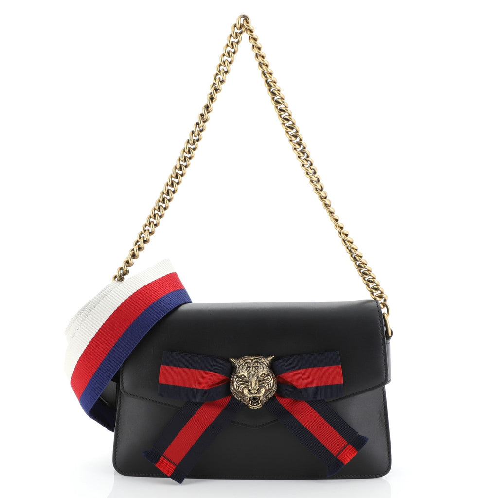 Animalier Broadway Bow Flap Bag Leather Mini