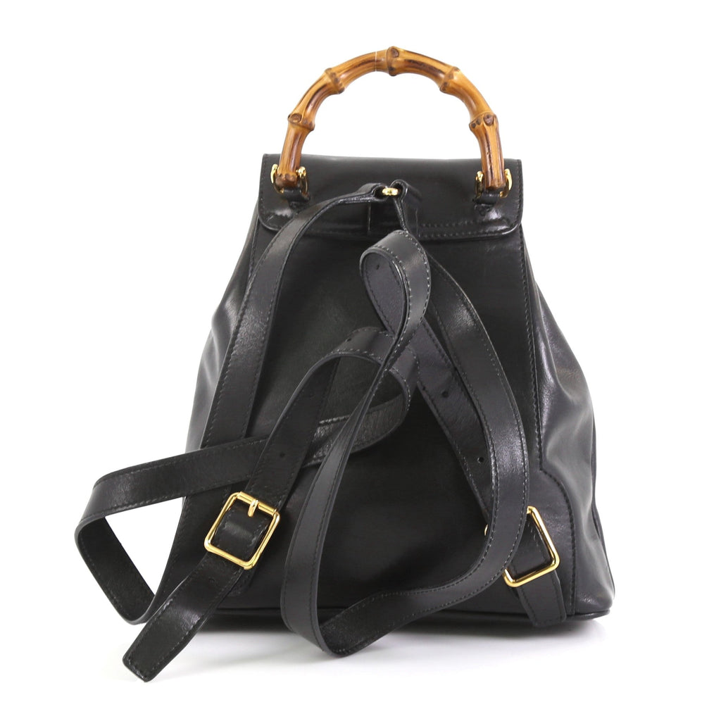 Vintage Bamboo Backpack Leather Mini