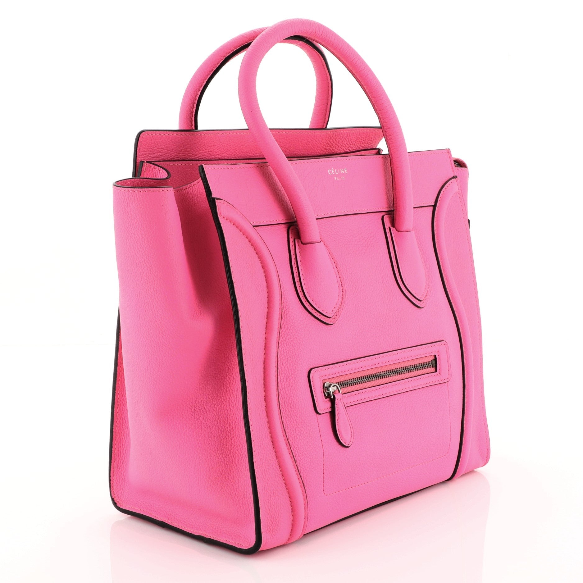 Luggage Handbag Grainy Leather Mini